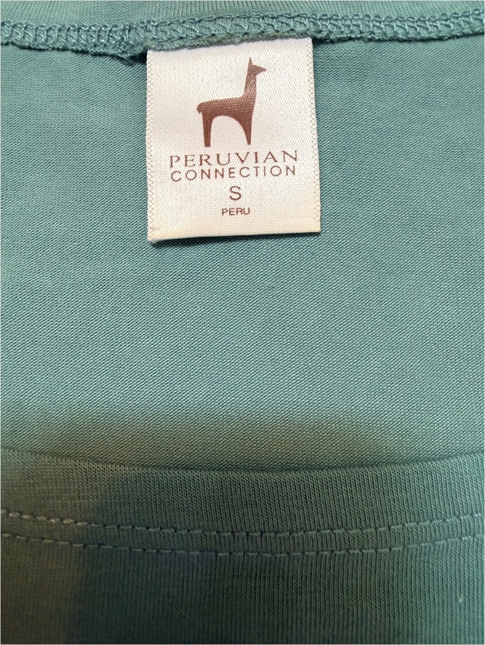 NWOT Peruvian Connection Sage Green Pima Cotton Scoop Neck Tank Top S - Picture 2 of 3